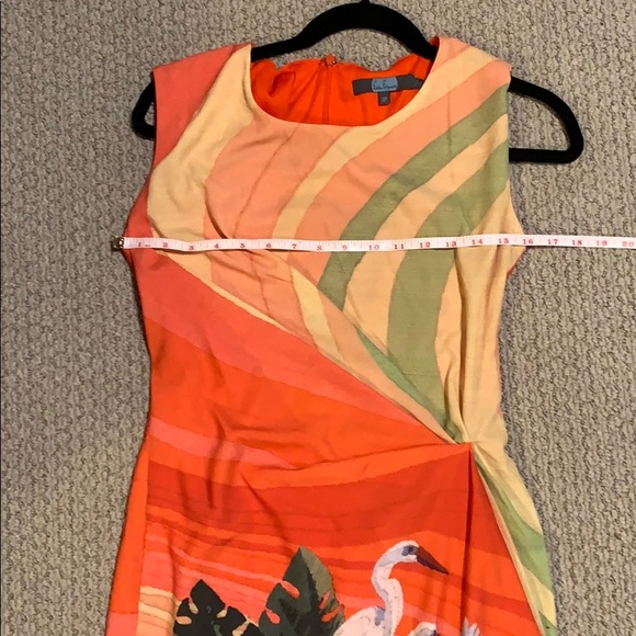 Anthropologie Eva Franco Vibrant Bird Dress 2P - Picture 2 of 4